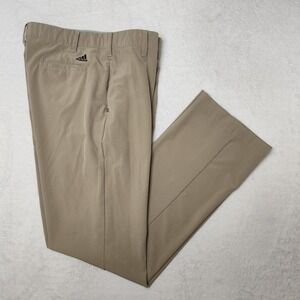 Adidas Golf Pants Mens 35x34 Tan Khaki Stretch Performance Chino AF2713